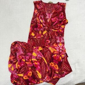 Peck & Peck Weekend Women’s‎ Maxi Dress Sz Small Pink/Orange Stretch